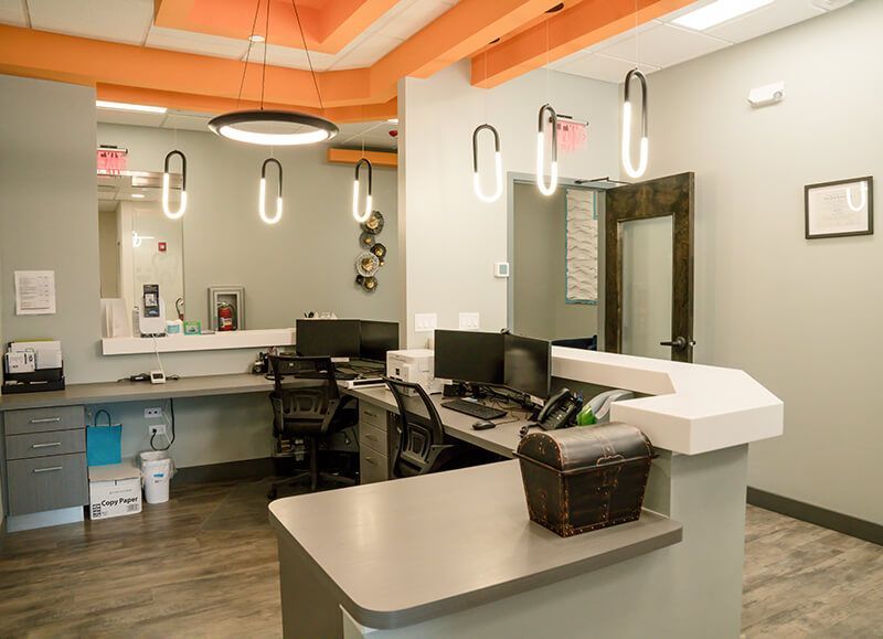 Interior view of Washington Dental Studio modern Naperville dental office