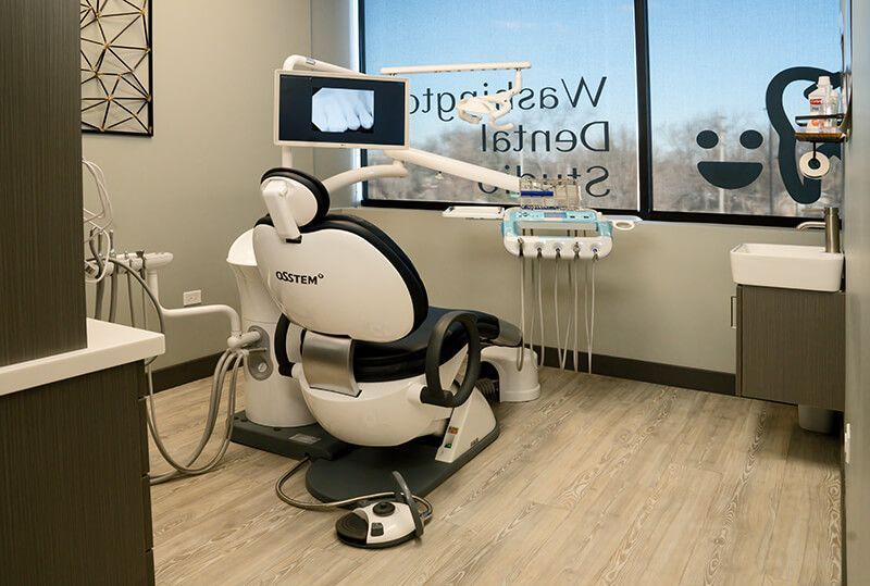 Interior view of Washington Dental Studio modern Naperville dental office